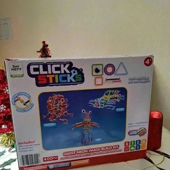 CLICK STICKS 400 PCS GIANT NEON IMAGI-BUILD KIT - Picture 1 of 8